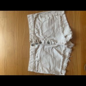 white free people shorts 27w